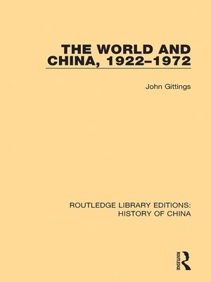 cover image of The World and China, 1922-1972